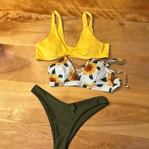 Two Tops and One Bottom Bikini
